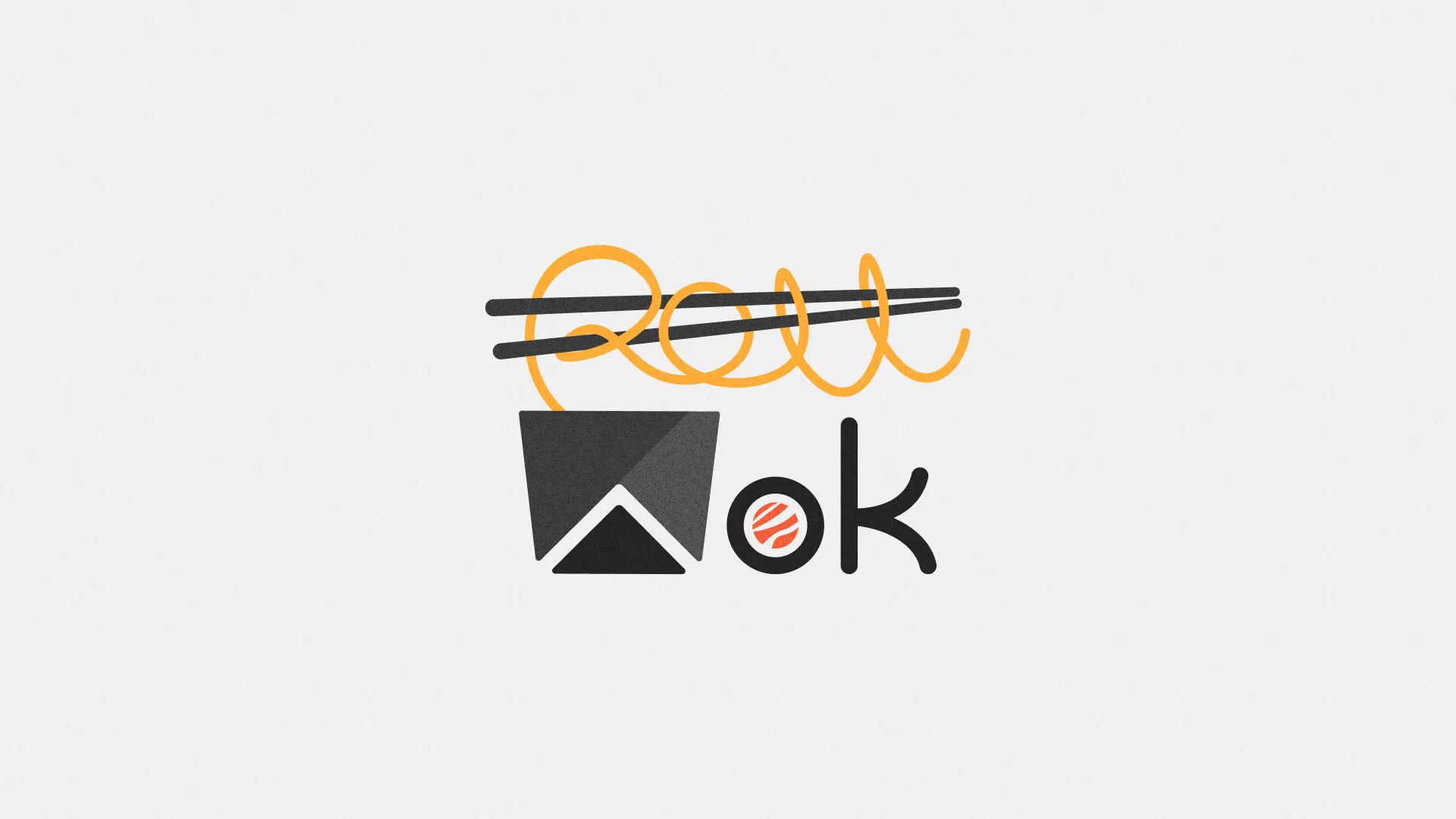 Разработка логотипа суши-бара «Roll Wok Club» в Тотьме